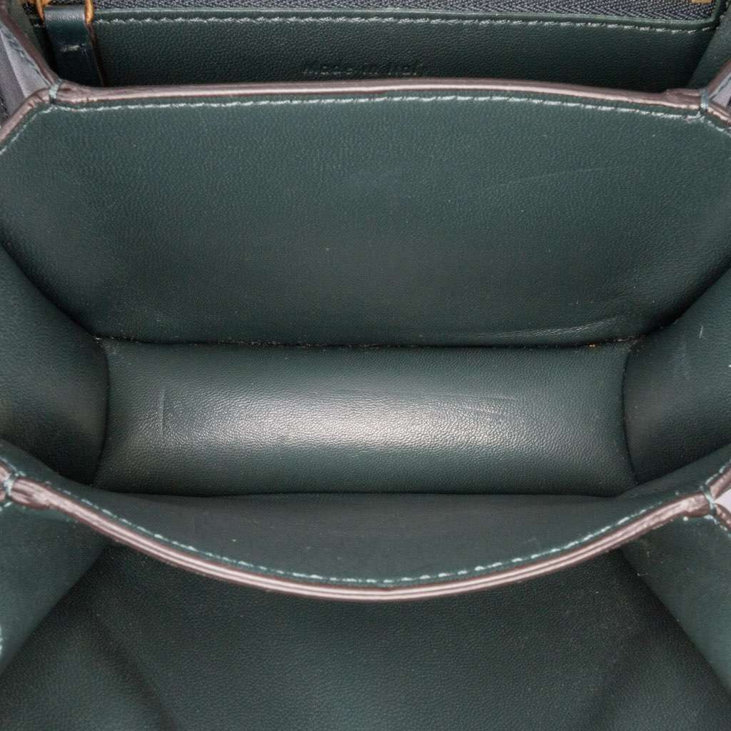 Celine Small Calfskin Classic Box Green Leather Good - Model View