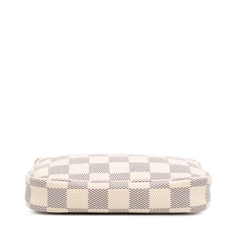 Louis Vuitton Damier Azur Mini Pochette Accessoires White Canvas Good - Inside View