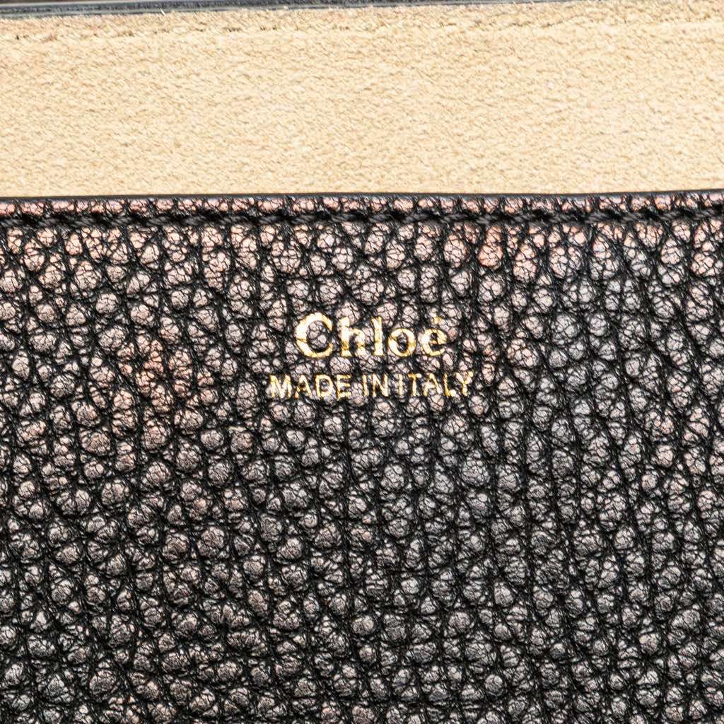 Chloé Large Grained Lambskin Drew Crossbody Black Leather Good condition - Box View