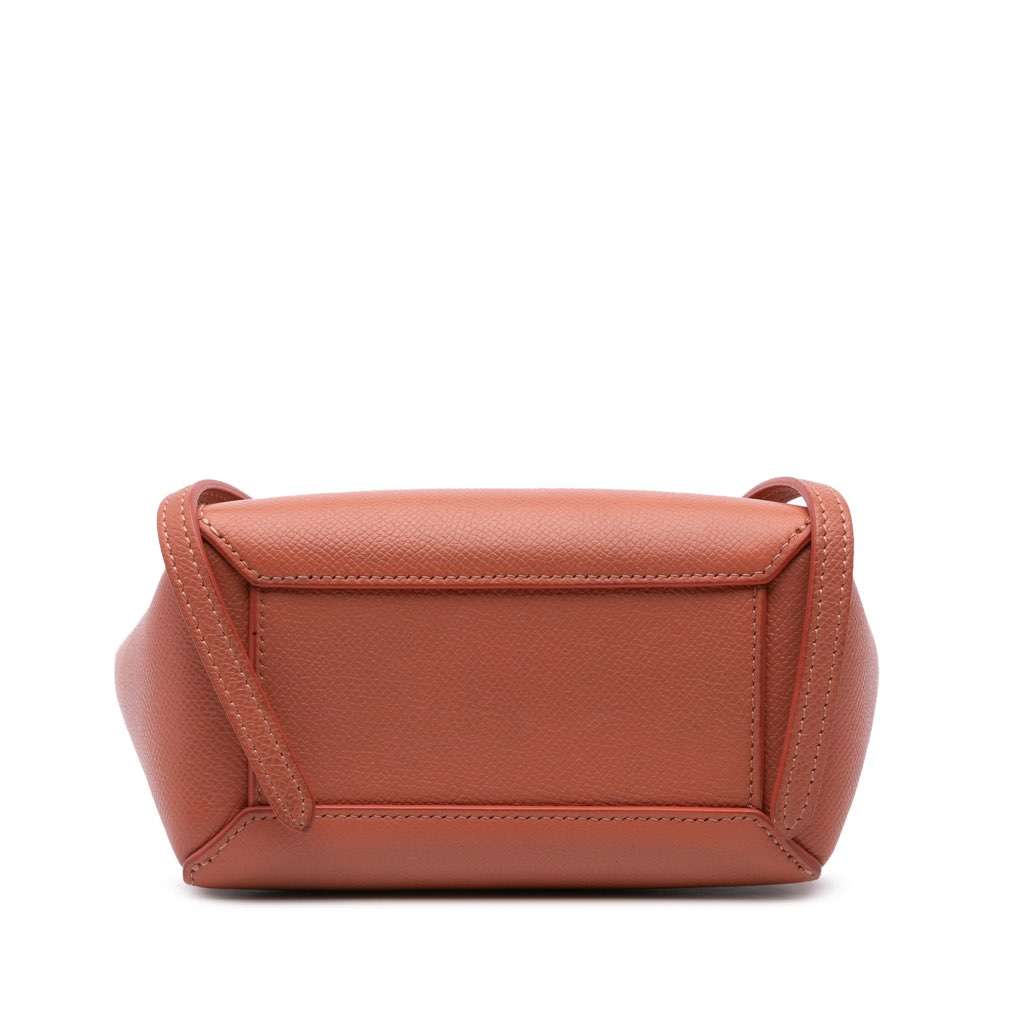 Celine Pico Grained Calfskin Belt Bag Orange Leather Very good condition - Inside View