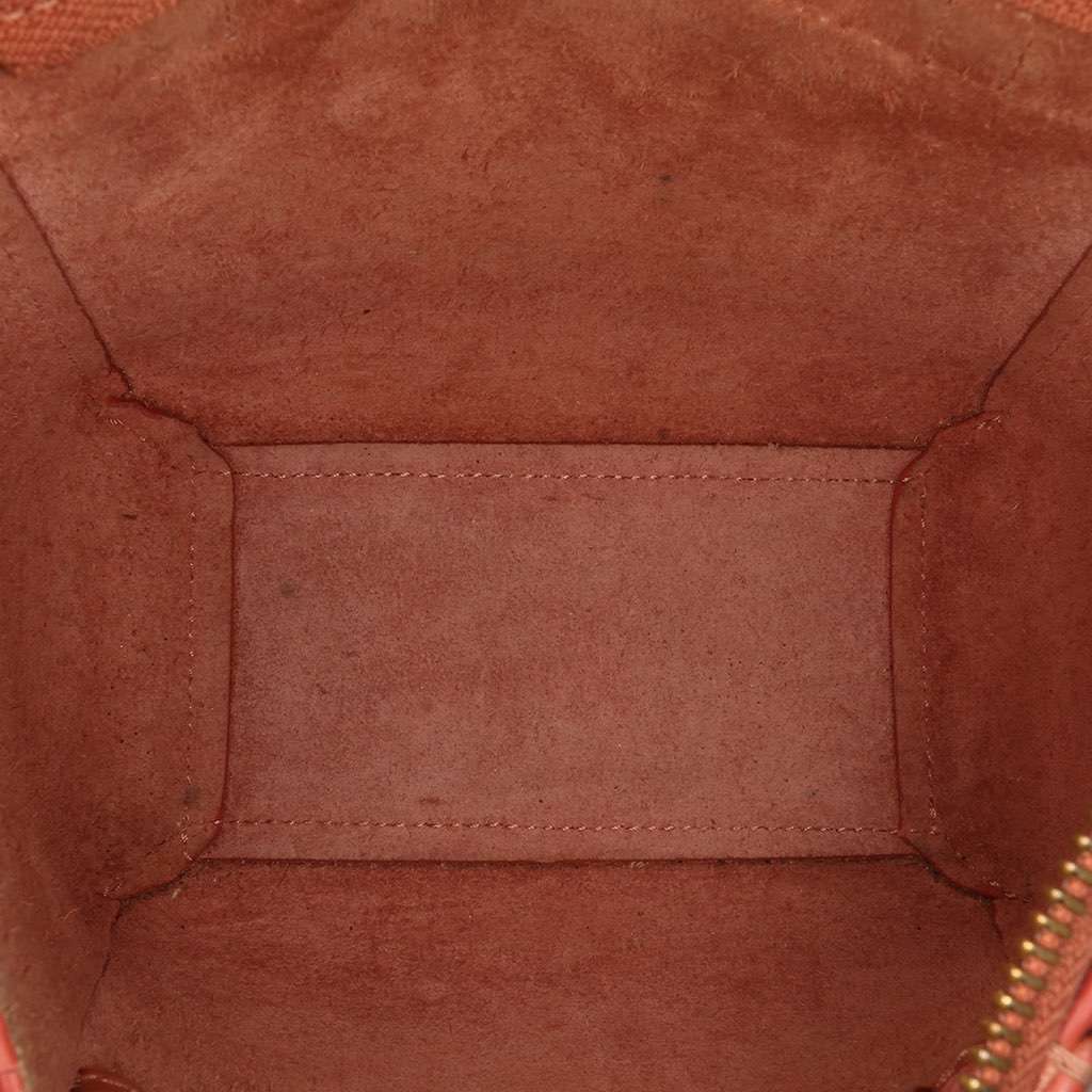 Celine Pico Grained Calfskin Belt Bag Orange Leather Very good condition - Model View