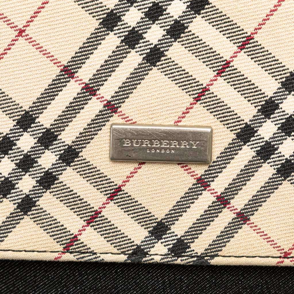 Burberry Nova Check Canvas and Denim Crossbody Brown Canvas Good - Box View