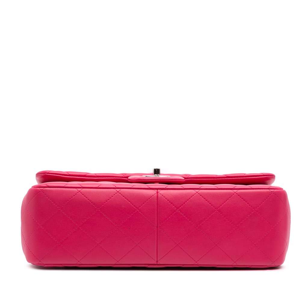 Chanel Jumbo Classic Lambskin Double Flap Pink Leather Very good condition - Inside View