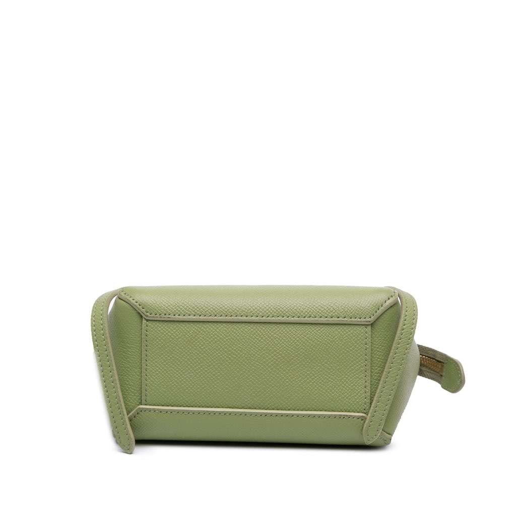 Celine Pico Grained Calfskin Belt Bag Green Leather Very good condition - Inside View