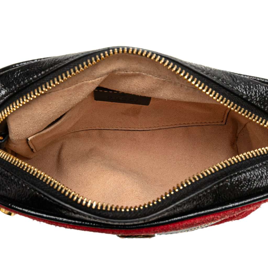 Gucci Mini Suede Ophidia Crossbody Red Leather Very good condition - Model View