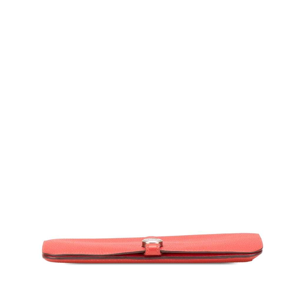 Hermès Clemence Dogon Long Wallet Red Leather Good condition - Inside View