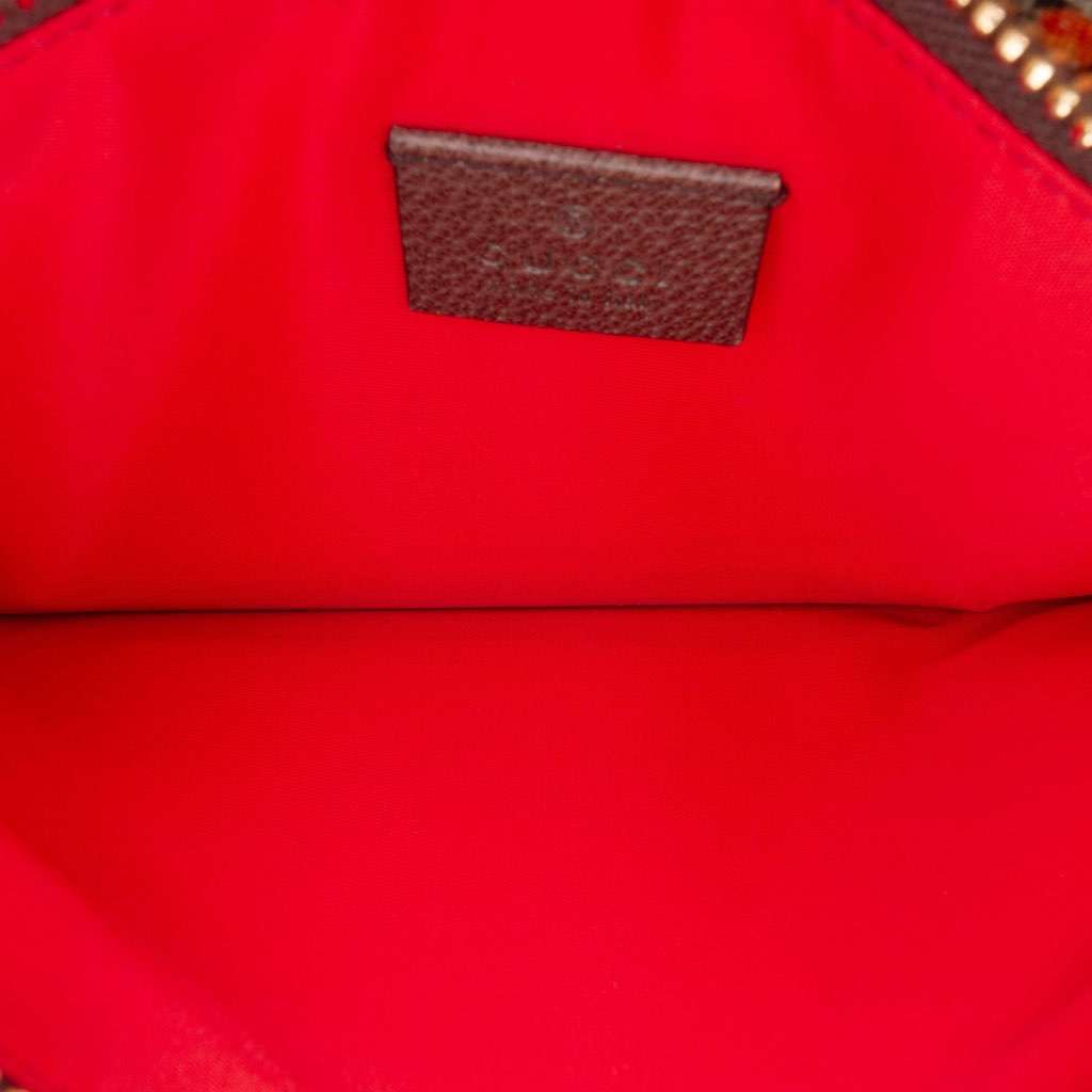 Gucci GG Supreme Bengal Double Zip Pochette Brown Canvas Good condition - Box View