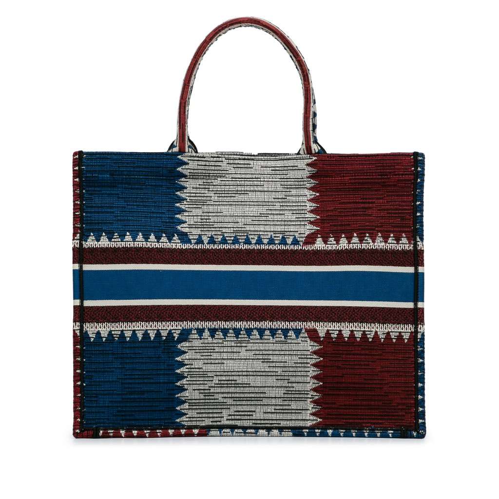 Dior Large French Flag Book Tote Blue Canvas Very good - Inside View