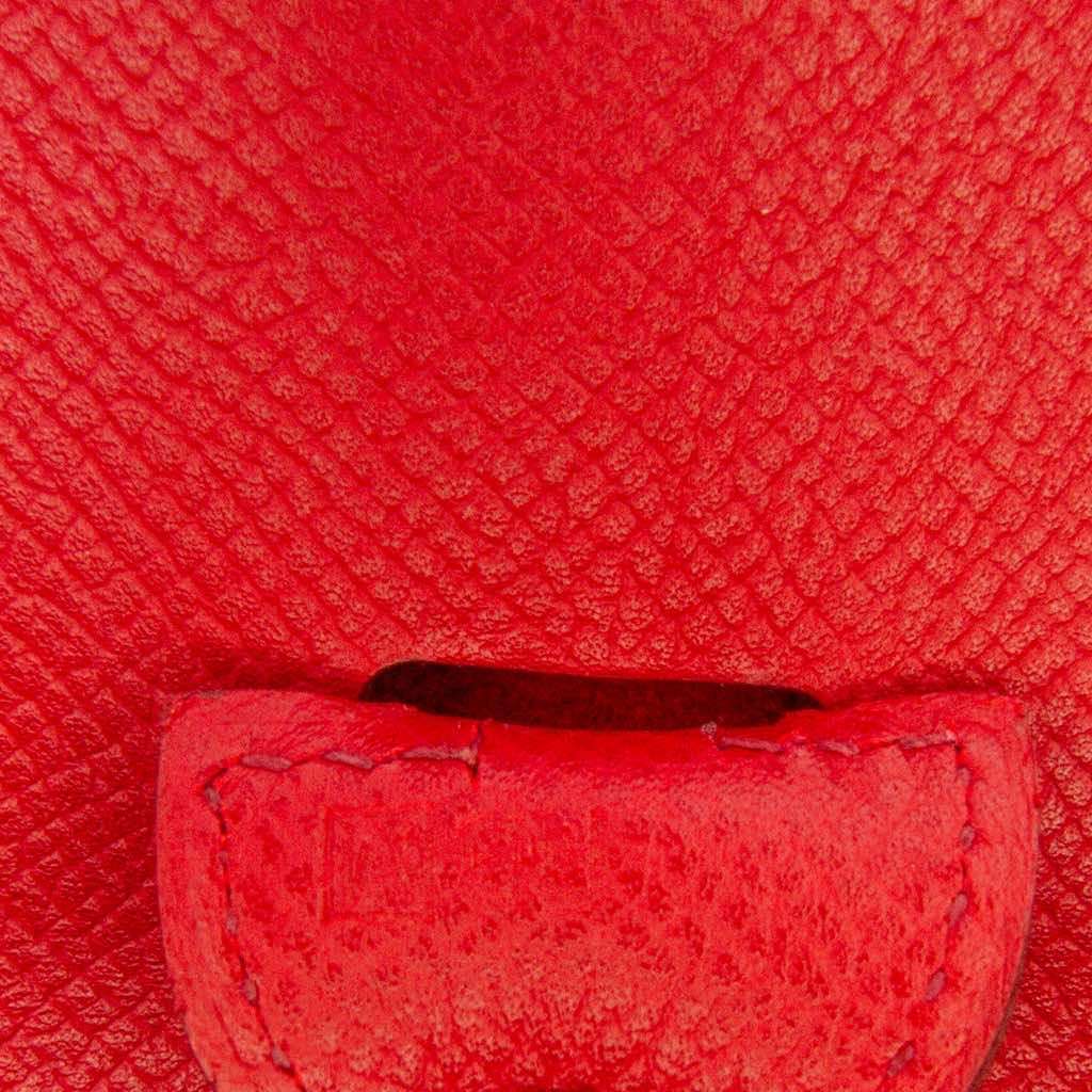 Hermès Epsom Evelyne III PM Red Leather Good condition - Box View