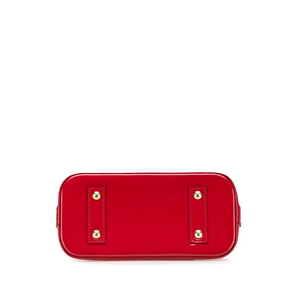 Louis Vuitton Monogram Vernis Alma BB Red Leather Good - Inside View