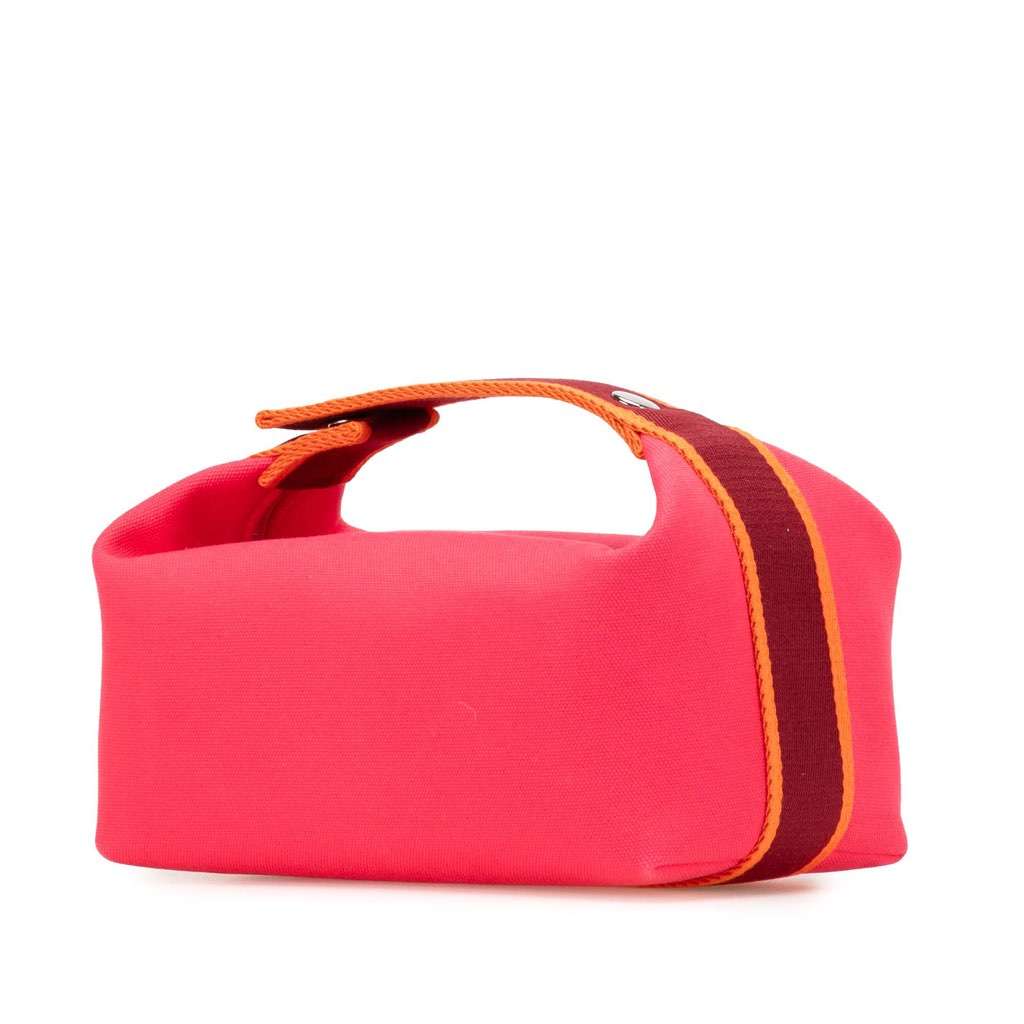 Hermès Small Canvas Bride A Brac Pink Canvas Good condition - Back View