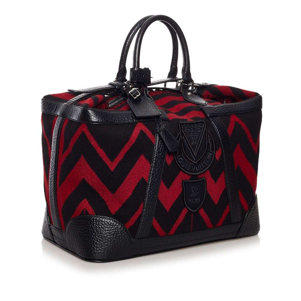 Louis Vuitton Grimaud Vail Blanket Red Wool Very good - Back View