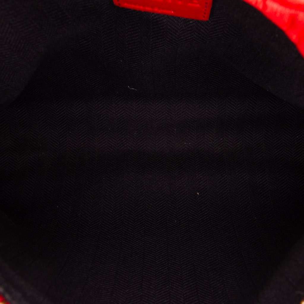 Loewe Mini Anagram Embossed Leather Repeat T Crossbody Red Leather Good condition - Model View