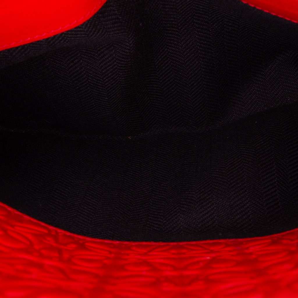 Loewe Mini Anagram Embossed Leather Repeat T Crossbody Red Leather Good condition - Box View