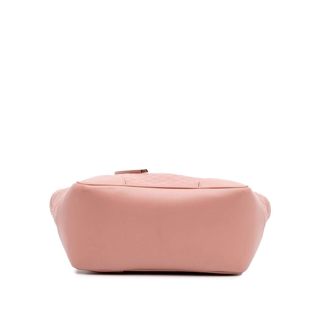Gucci Small Microguccissima Bree Satchel Pink Leather Good - Inside View