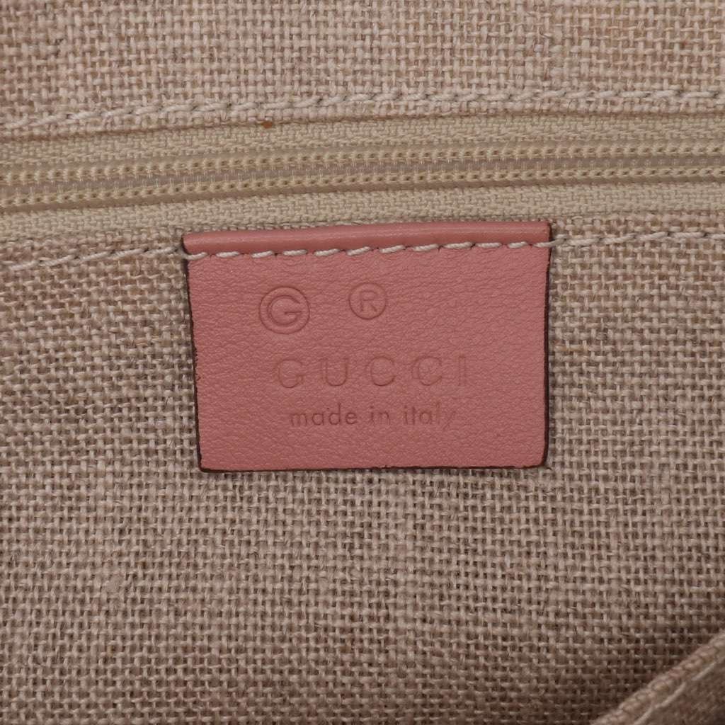 Gucci Small Microguccissima Bree Satchel Pink Leather Good - Box View