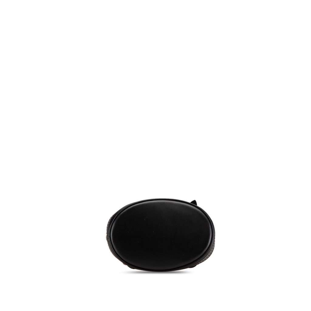 Louis Vuitton Monogram Mini Satin Bucket Black Satin Very good - Inside View