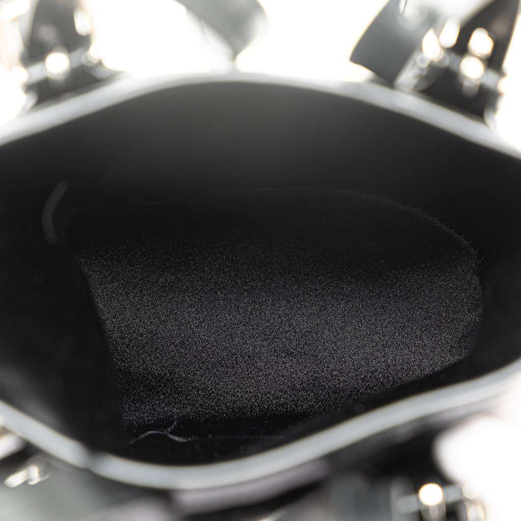 Louis Vuitton Monogram Mini Satin Bucket Black Satin Very good - Model View