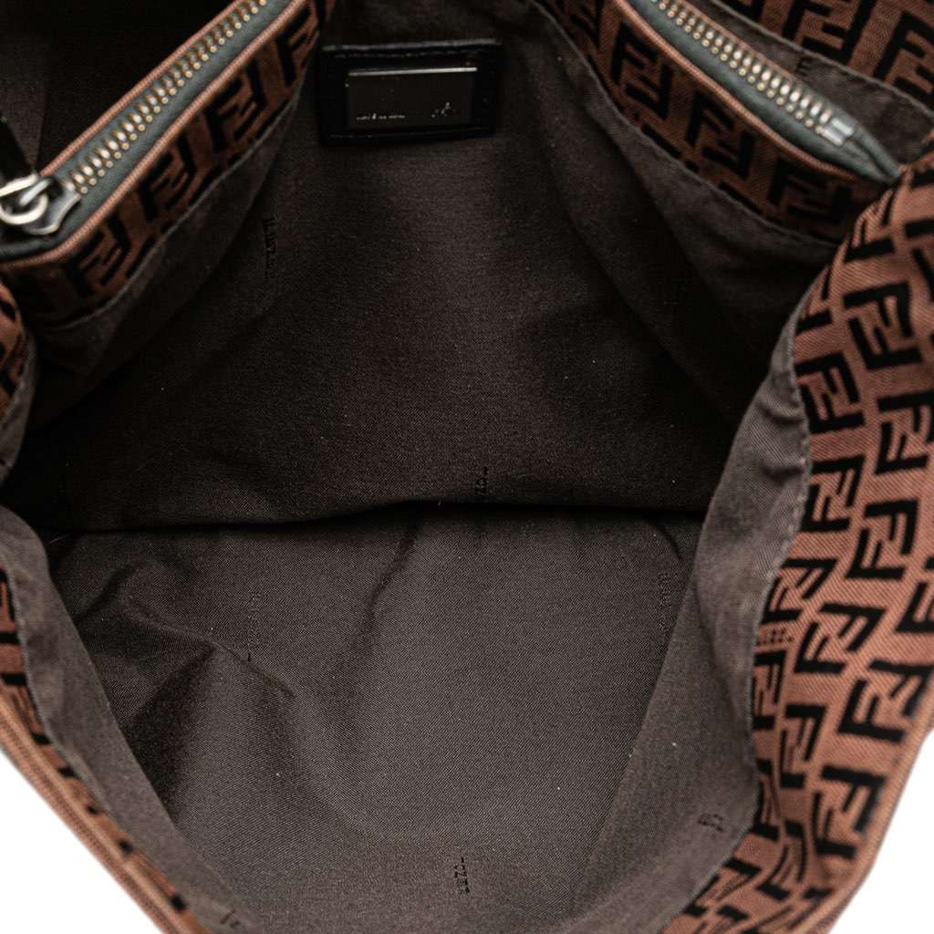 Fendi Zucchino Canvas Tote Brown Canvas Good - Box View