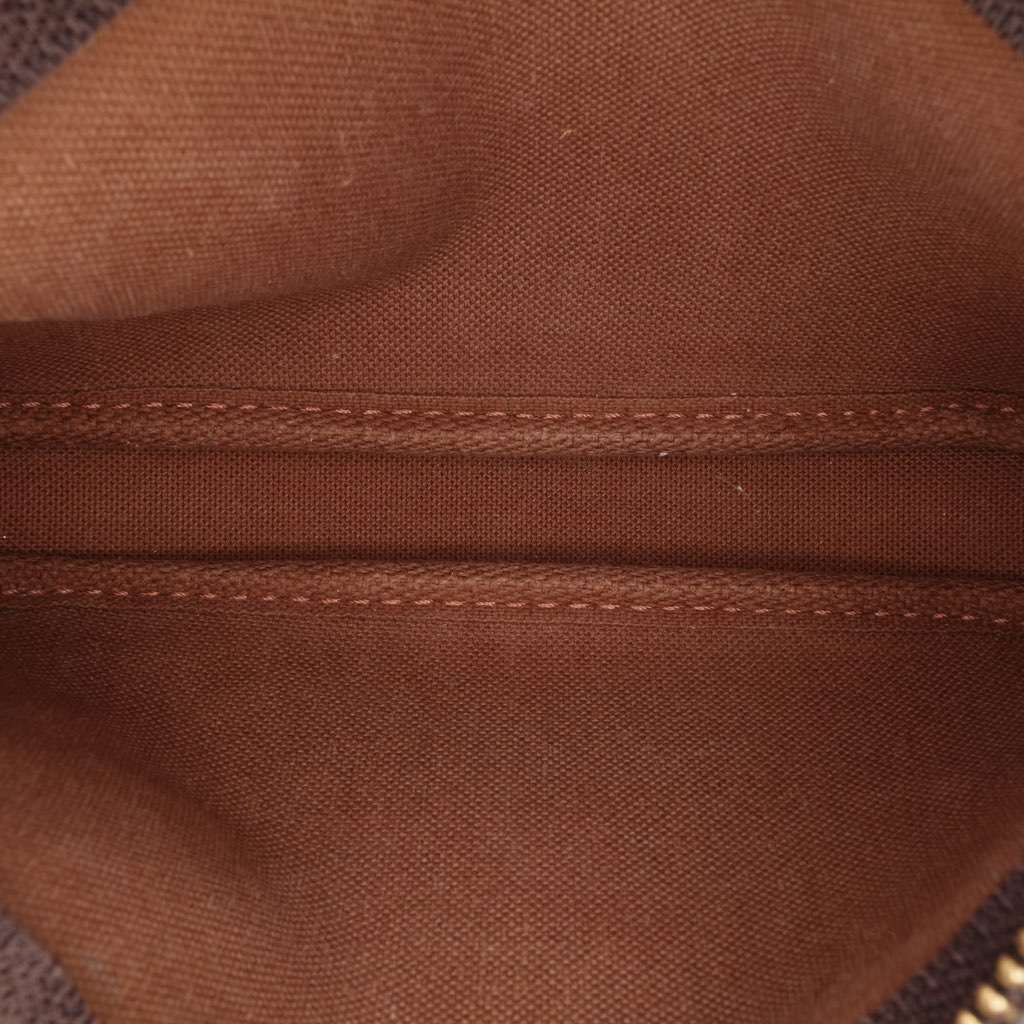 Louis Vuitton Monogram Mini Pochette Accessoires Brown Canvas Good - Model View