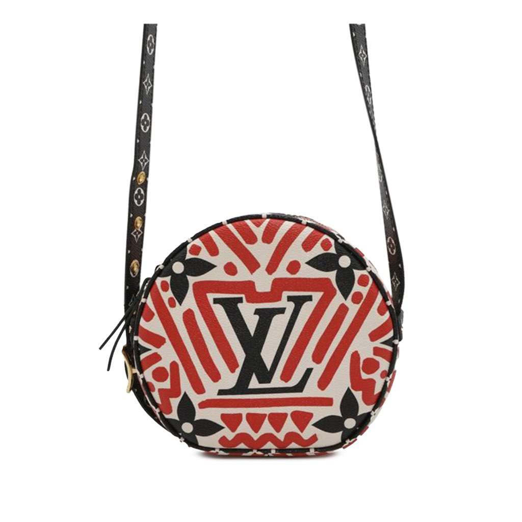 Louis Vuitton Monogram Giant Crafty Boite Chapeau Souple Bag Red Canvas Good - Front View