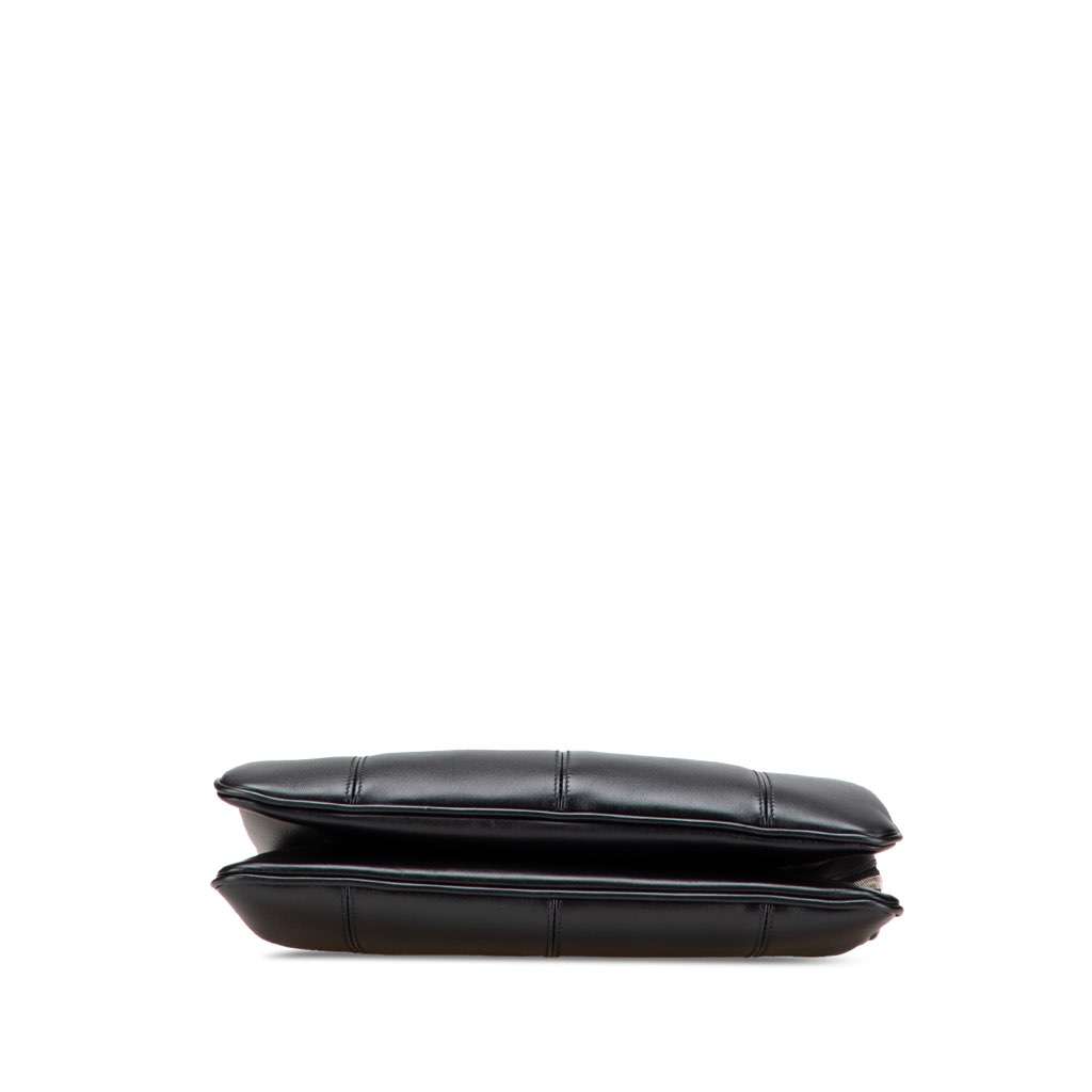 Gucci Small Leather Petite GG Tote Black Leather Good - Inside View