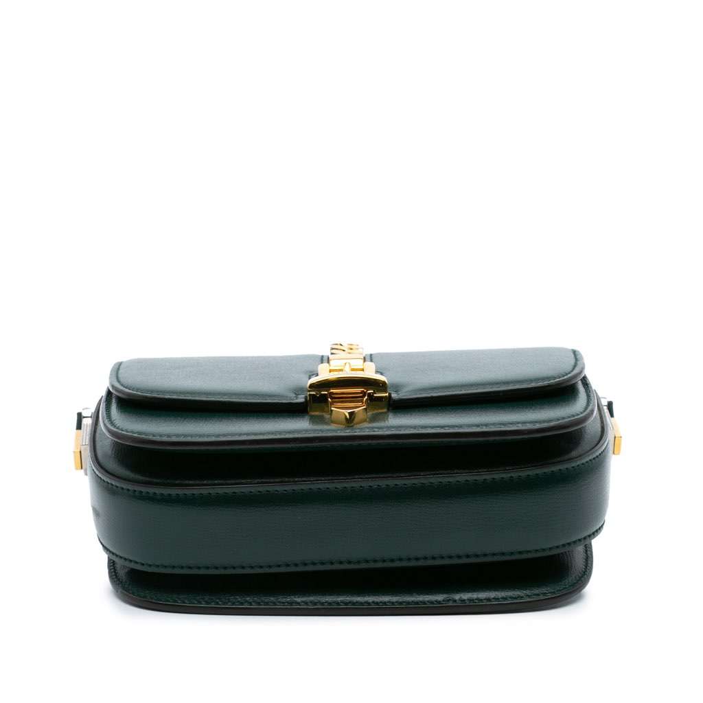 Gucci Mini Leather Sylvie 1969 Crossbody Green Leather Good condition - Inside View