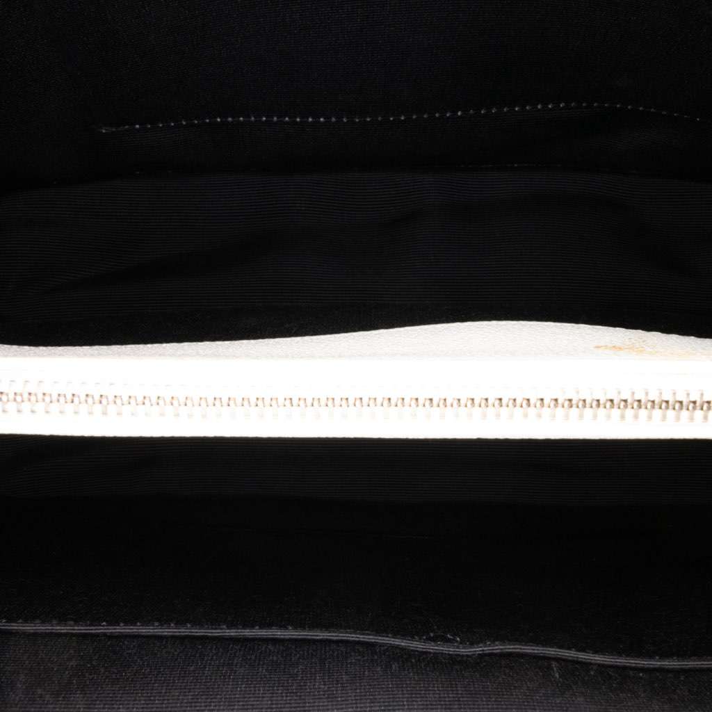 Dior Large Grained Calfskin Diorama Satchel White Leather Very good - Model View