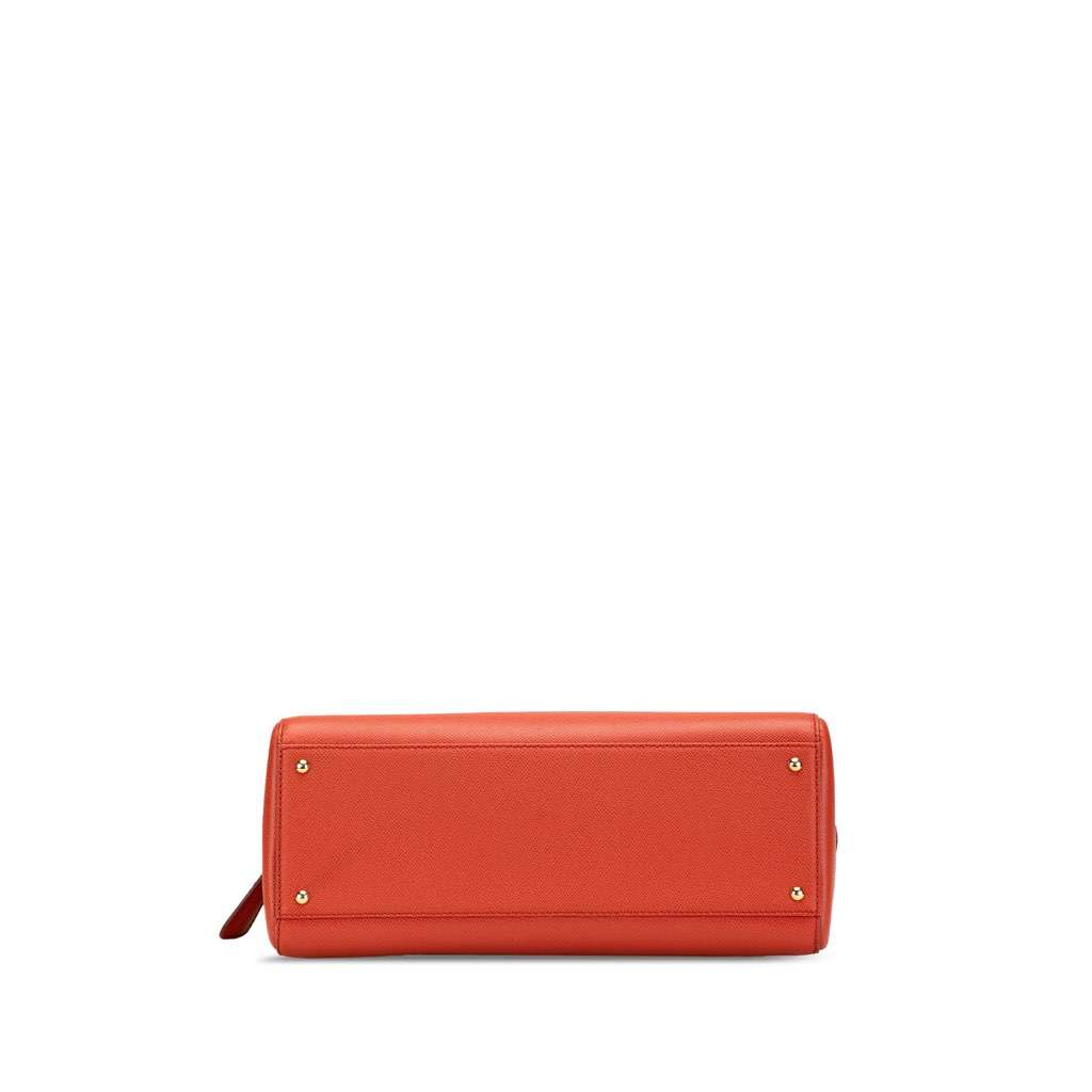 Chanel Grained Calfskin Tote Orange Leather Very good condition - Inside View