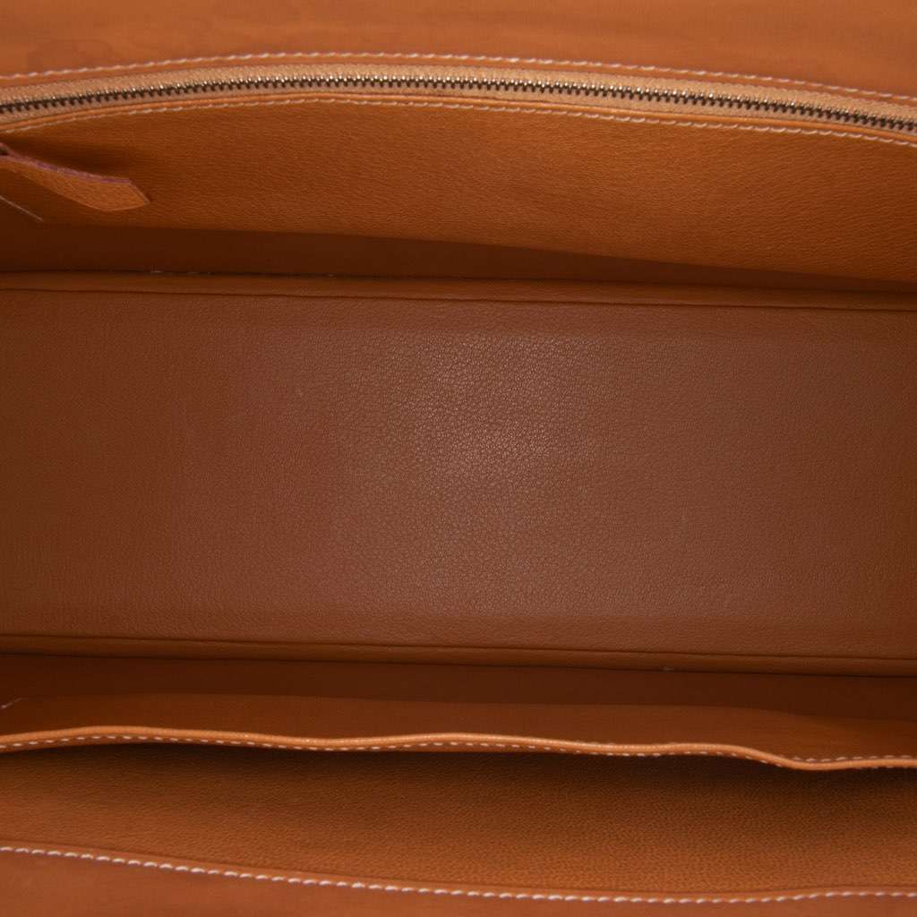 Hermès Barenia White Bus 40 Brown Leather Good condition - Model View