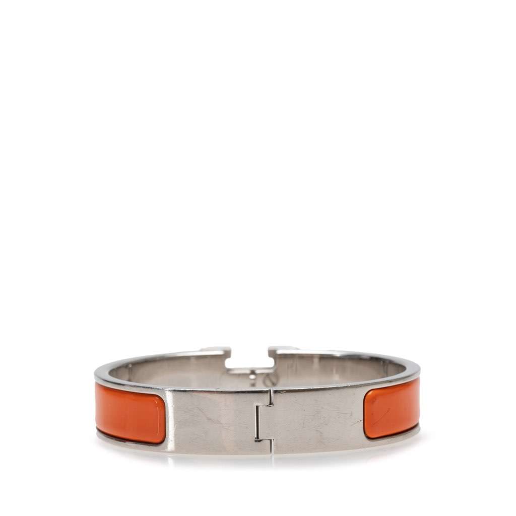 Hermès Narrow Enamel Clic H Bracelet PM Orange Good condition - Inside View