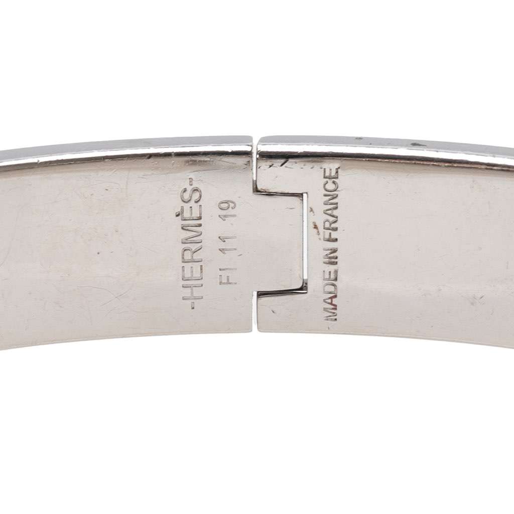 Hermès Narrow Enamel Clic H Bracelet PM Orange Good condition - Model View