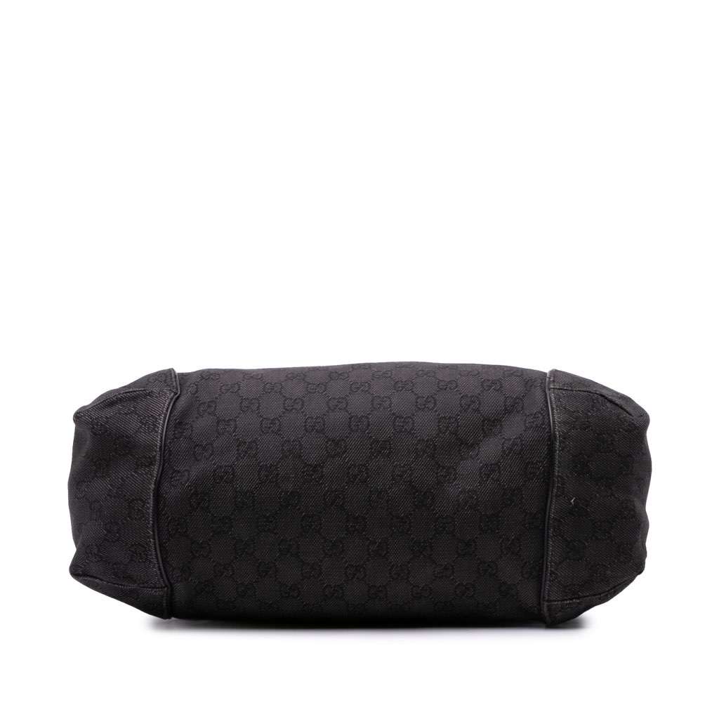 Gucci GG Denim Shoulder Bag Black Denim Good condition - Inside View