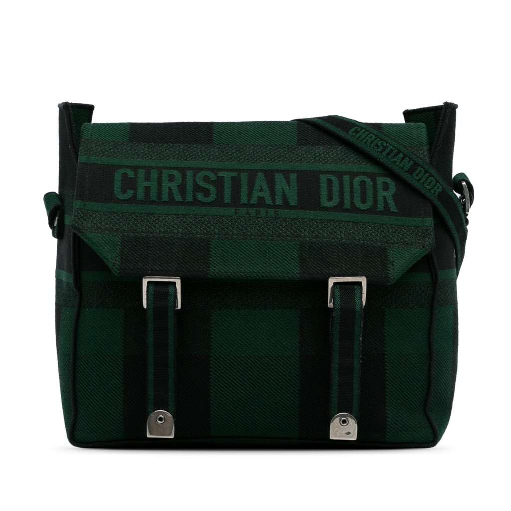 Dior Diorcamp Messenger Bag Green Canvas Very good - Front View