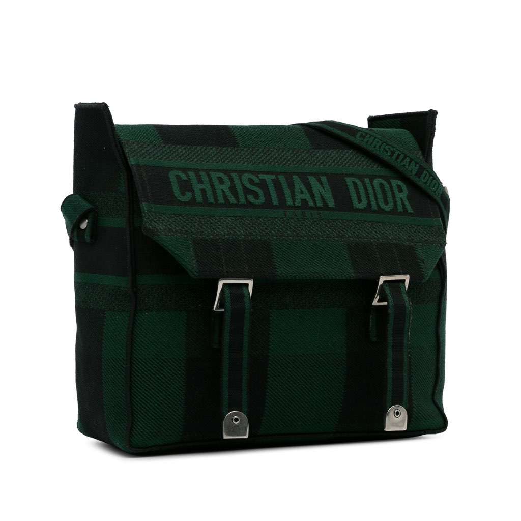 Dior Diorcamp Messenger Bag Green Canvas Very good - Back View