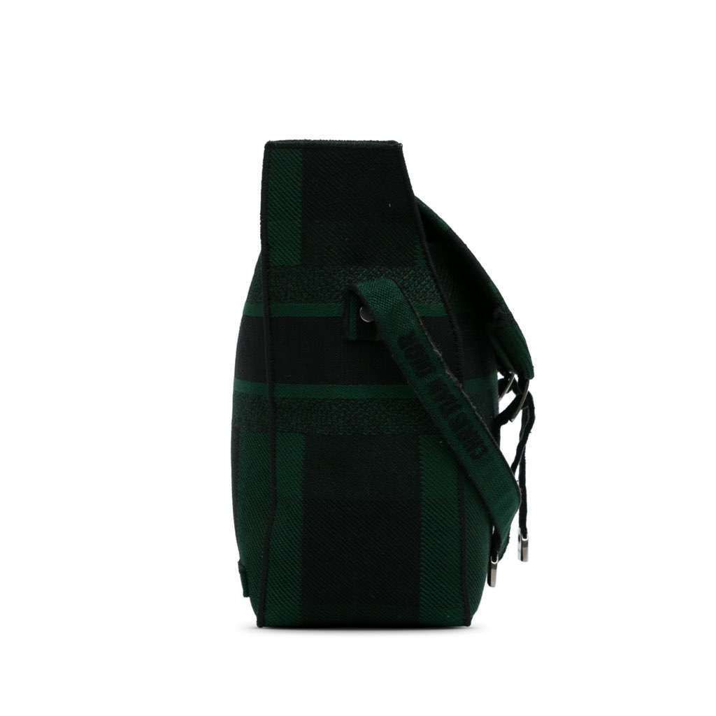 Dior Diorcamp Messenger Bag Green Canvas Very good - Model View