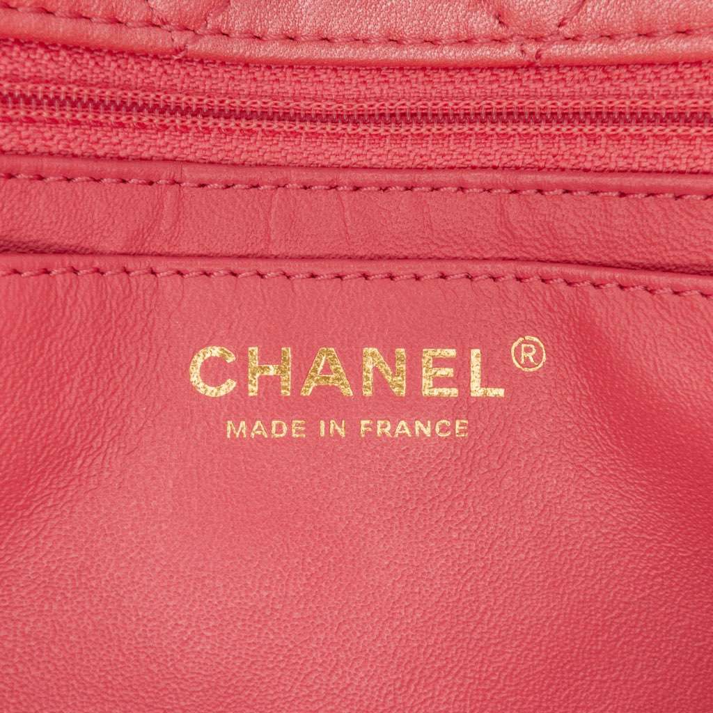 Chanel Medium Quilted Lambskin Precious Jewel Single Flap Pink Leather Good condition - Box View