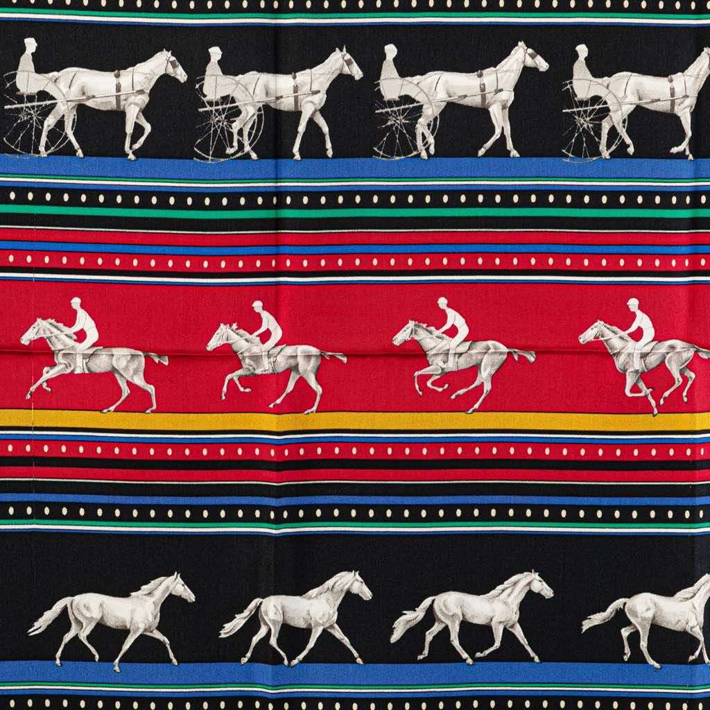 Hermès Sequences Silk Scarf Red Silk Good condition - Back View
