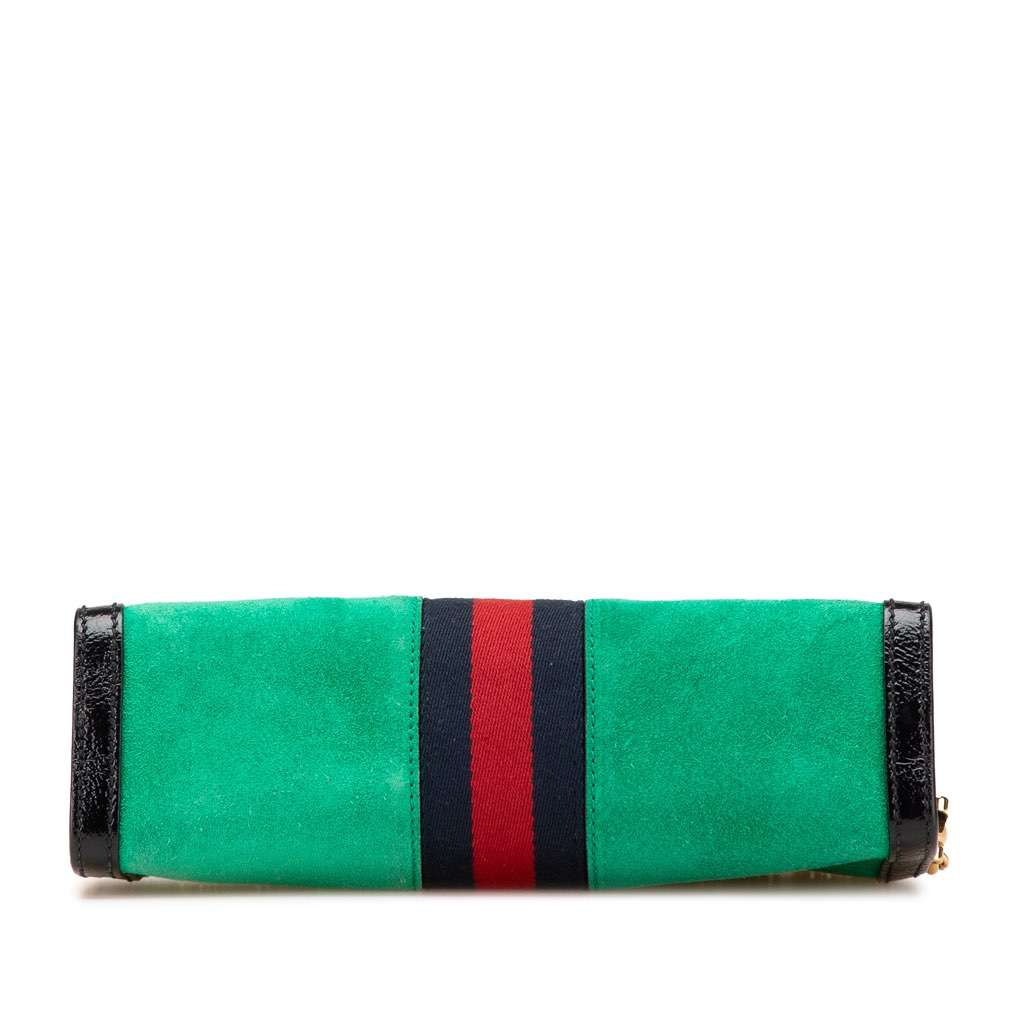 Gucci Small Suede Ophidia Chain Crossbody Green Leather Very good - Inside View