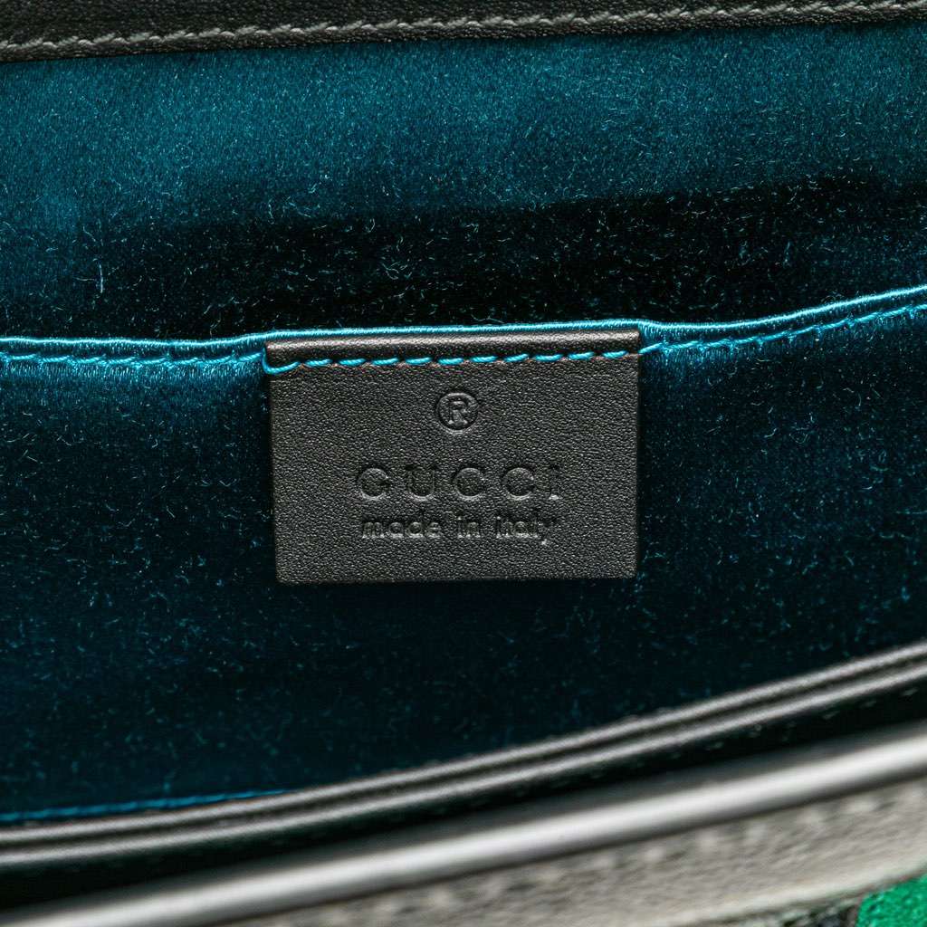 Gucci Small Suede Ophidia Chain Crossbody Green Leather Very good - Box View
