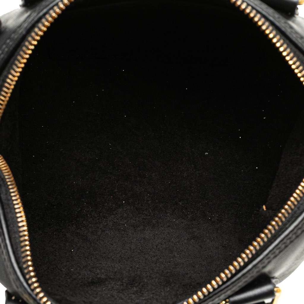 Celine Smooth Calfskin Cuir Triomphe Satchel Black Leather Good - Model View