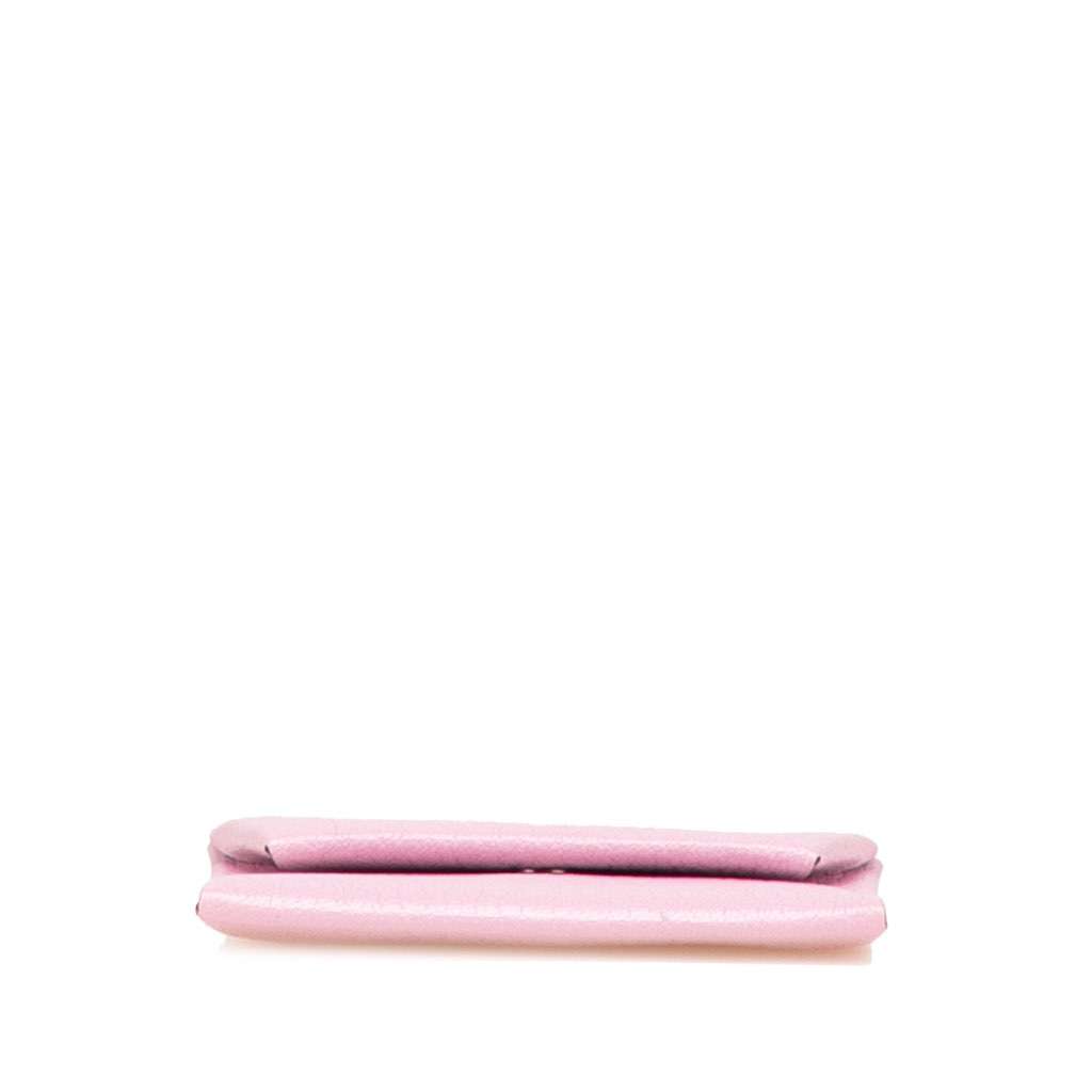 Hermès Chevre Mysore Bastia Coin Pouch Pink Leather Good condition - Inside View
