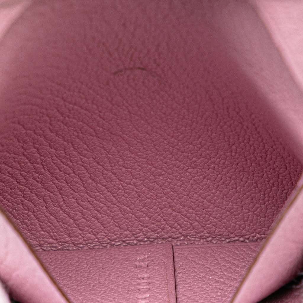 Hermès Chevre Mysore Bastia Coin Pouch Pink Leather Good condition - Model View