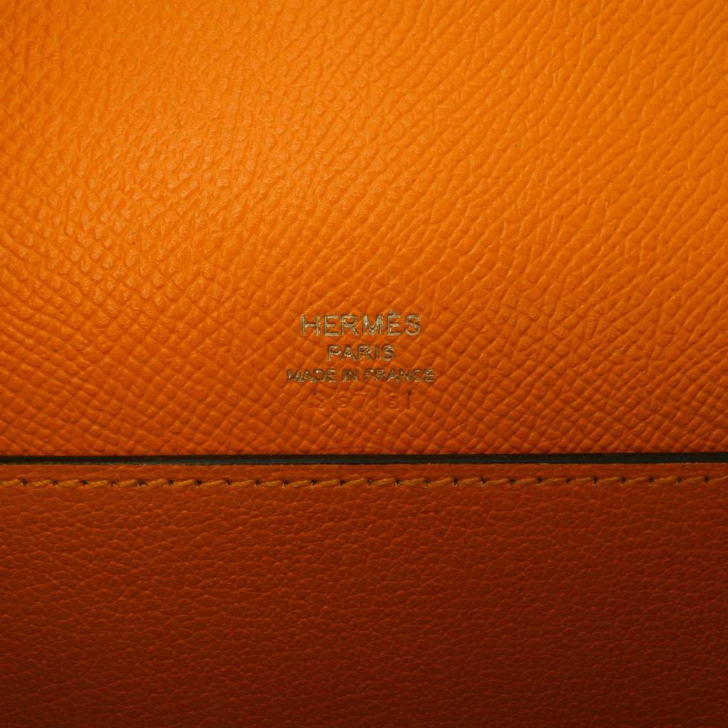 Hermès Epsom Octogone Clutch Yellow Leather Very good condition - Box View