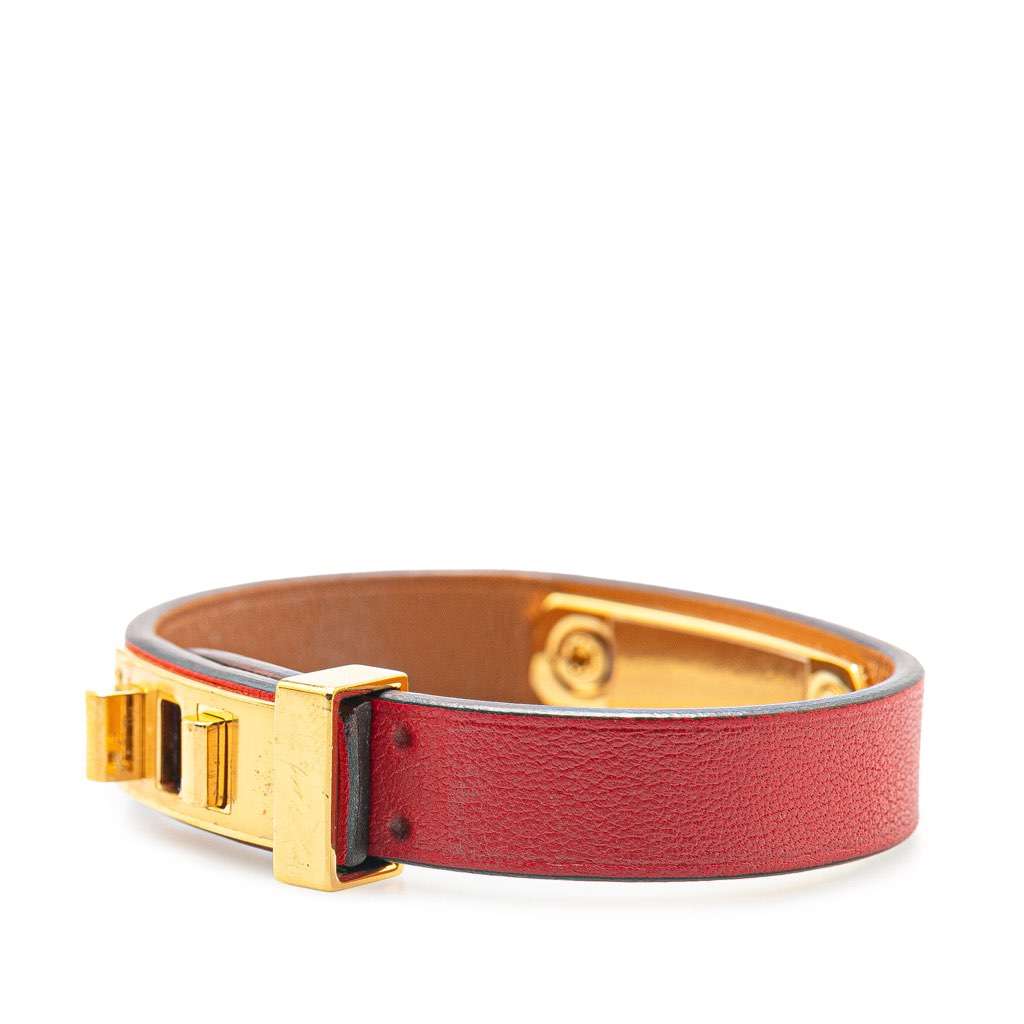 Hermès Swift As De Coeur T2 Bracelet Red Leather Good condition - Back View