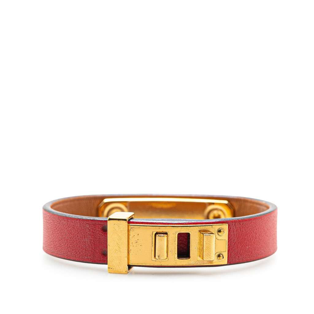 Hermès Swift As De Coeur T2 Bracelet Red Leather Good condition - Box View