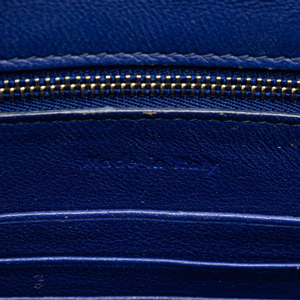 Celine Small Goatskin Trotteur Crossbody Blue Leather Good - Box View