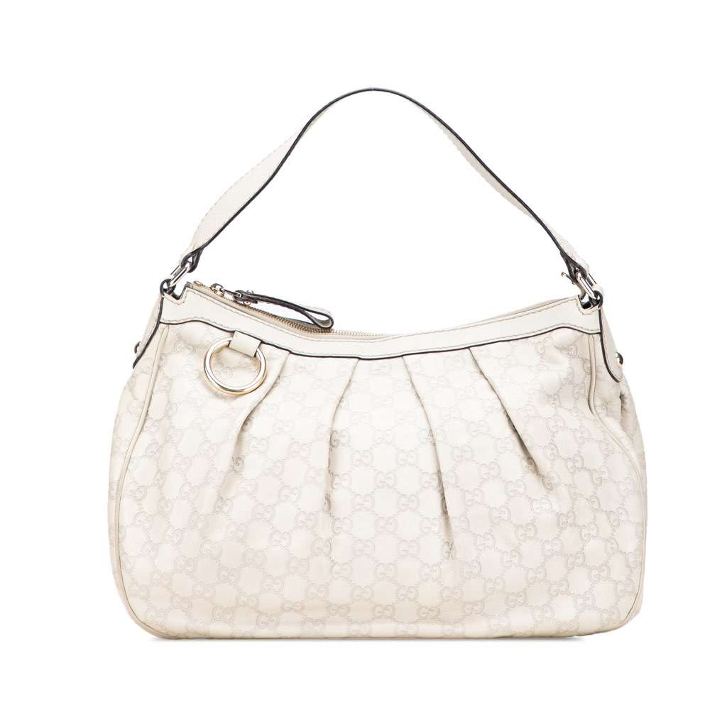 Gucci Guccissima Sukey Shoulder Bag Brown Leather Good - Front View
