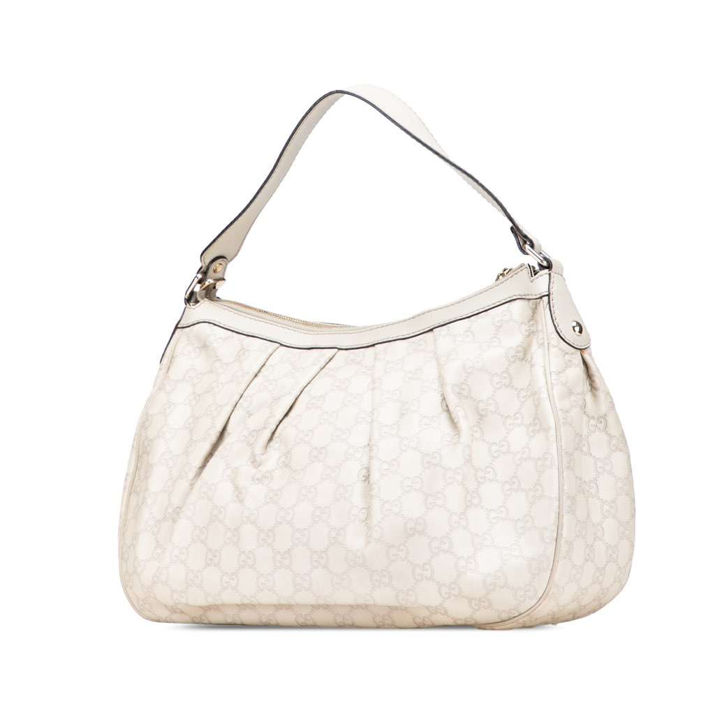 Gucci Guccissima Sukey Shoulder Bag Brown Leather Good - Back View