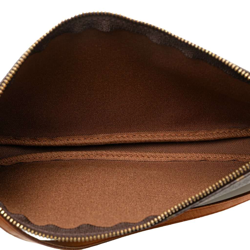 Louis Vuitton Monogram Pochette Accessoires Brown Canvas Good - Model View